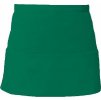 Krátká barmanská zástěra se třema předníma kapsama (Velikost 60 x 30 cm, Barva Zelená jablková (ca. Pantone 360))