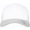 Retro Trucker kšiltovka se síťkou a bílým předním panelem (Barva stříbrná - bílá - stříbrná)