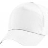 Dětská baseballová čepice na suchý zip, 5 panelů Beechfield bílá