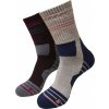 Kompresní funkční ponožky se vzorem, 2 balení (Barva black/unionbeige, Velikost 35-38)