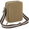 Plátěná canvas vintage brašnička přes rameno Mini Reporter 3,5 l (Barva písková, Velikost 18,5 x 22,5 x 8 cm)