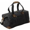 Voskovaná plátěná cestovní taška Holdall 19 l (Barva černá, Velikost 48 x 26 x 24 cm)