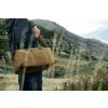 Voskovaná plátěná cestovní taška Holdall 19 l (Barva černá, Velikost 48 x 26 x 24 cm)