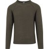 Pánský svetr Urban Classics se širokým kulatým výstřihem (Barva zelená olivová, Velikost L)