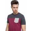 Trojbarevné prodloužené tričko Urban Classics s kapsičkou Urban Classics