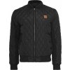 Odolná bunda z nylonu Urban Classics s károvaným prošíváním (Barva černá, Velikost 3XL)