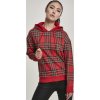 Dámská mikina s kapucí Urban Classics s tartanovým vzorem