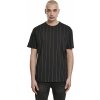 Jemně proužkované oversize tričko Urban Classics (Barva černá, Velikost 4XL)