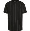 Jemně proužkované oversize tričko Urban Classics (Barva černá, Velikost 4XL)