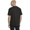 Jemně proužkované oversize tričko Urban Classics (Barva černá, Velikost 4XL)