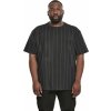 Jemně proužkované oversize tričko Urban Classics (Barva černá, Velikost 4XL)