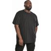Jemně proužkované oversize tričko Urban Classics (Barva černá, Velikost 4XL)