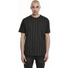 Jemně proužkované oversize tričko Urban Classics (Barva černá, Velikost 4XL)