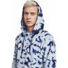 Semišová batikovaná pánská klokanka Urban Classics (Barva šedá - černá, Velikost L)