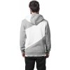 Barevná mikina s kapucí na zip Zig Zag Urban Classics (Velikost 3XL, Barva šedá - černá - limetková)