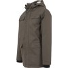 Teplá zimní pánská parka s vysokým límcem Urban Classics s kožíškem (Barva zelená olivová, Velikost L)