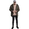 Teplá zimní pánská parka s vysokým límcem Urban Classics s kožíškem (Barva zelená olivová, Velikost L)