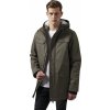 Teplá zimní pánská parka s vysokým límcem Urban Classics s kožíškem (Barva zelená olivová, Velikost L)