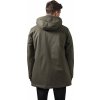 Teplá zimní pánská parka s vysokým límcem Urban Classics s kožíškem (Barva zelená olivová, Velikost L)
