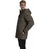 Teplá zimní pánská parka s vysokým límcem Urban Classics s kožíškem (Barva zelená olivová, Velikost L)