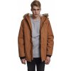Zimní parka s odnímatelným límcem z umělé kožešiny Urban Classics (Barva černá, Velikost L)