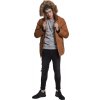 Zimní parka s odnímatelným límcem z umělé kožešiny Urban Classics (Barva černá, Velikost L)