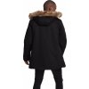 Zimní parka s odnímatelným límcem z umělé kožešiny Urban Classics (Barva černá, Velikost L)