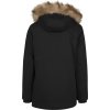 Zimní parka s odnímatelným límcem z umělé kožešiny Urban Classics (Barva černá, Velikost L)