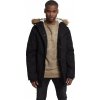 Zimní parka s odnímatelným límcem z umělé kožešiny Urban Classics (Barva černá, Velikost L)