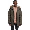 Zimní parka s odnímatelným límcem z umělé kožešiny Urban Classics (Barva černá, Velikost L)