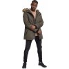 Zimní parka s odnímatelným límcem z umělé kožešiny Urban Classics (Barva černá, Velikost L)
