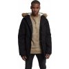 Zimní parka s odnímatelným límcem z umělé kožešiny Urban Classics (Barva černá, Velikost L)