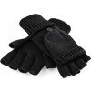 Pletené rukavice s krátkými prsty Beechfield černá