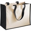 Dárková taška Shopper s panely pro potisk z bavlny a juty 21 l (Velikost 42 x 33 x 19 cm, Barva zelená jablková)