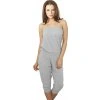 3/4 Capri mírně elastický overal s odhalenými rameny Urban Classics šedá
