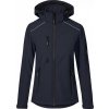 Dámská softshellová bunda s delším zadním dílem, vodní sloupec 8 000 mm (Velikost S, Barva černá)