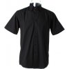 Pánská popelínová pracovní košile s krátkým rukávem (Velikost 37 (S/14H), Barva černá)