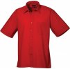 Pánská popelínová pracovní košile Premier Workwear s krátkým rukávem (Velikost 37 (14H), Barva Black (ca. Pantone Black C))