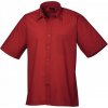 Pánská popelínová pracovní košile Premier Workwear s krátkým rukávem (Velikost 37 (14H), Barva Black (ca. Pantone Black C))