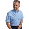 Profesní pánská košile Oxford Russell s krátkým rukávem (Barva černá, Velikost 3XL (47/48))