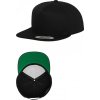Klasická 5-panelová snapback kšiltovka Flexfit Flexfit černá - zelený kšilt