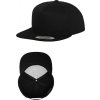 Klasická 5-panelová snapback kšiltovka Flexfit Flexfit černá - černý kšilt