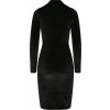 Semišové mini šaty Urban Classics s dlouhým rukávem a se stojáčkem (Barva černá, Velikost 3XL)