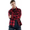 Lehká flanelová kostkovaná košile Build Your Brandit (Barva černá - šedá, Velikost 3XL)