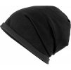 Fleecová elastická beanie čepice (Barva černá)