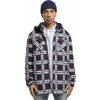 Zateplená oversize mikina s kožíškem a oddělitelnou kapucí Urban Classics (Velikost L, Barva modrá námořní - červená)