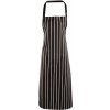 Pruhovaná zástěra v řeznickém stylu (Velikost 72 x 101 cm, Barva Black (ca. Pantone Black C)-White)