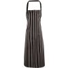Pruhovaná zástěra v řeznickém stylu (Velikost 72 x 101 cm, Barva Black (ca. Pantone Black C)-White)