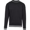 Sportovně střižená pánská mikina s kontrastními lemy Urban Classics (Barva černá - černá, Velikost L)