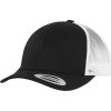 Dvoubarevná retro Trucker 6-panelová kšiltovka se síťkou (Barva černá - černá)
